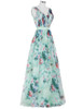 Grace Karin Long Evening Dress Double V Neck Chiffon Evening Gown Flower Pattern Party Floral Printed Long Evening Dresses 2017 Grace Karin Long Evening Dress Double V Neck Chiffon Evening Gown Flower Pattern Party Floral Printed Long Evening Dresses 2017