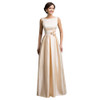 Grace Karin Long Evening Dress New Sleeveless Satin Apricot Evening Gowns Formal Party Dresses Vestido De Festa Longo 2017