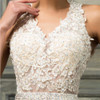 Grace Karin Long Beige Evening Dresses 2017 Deep V-Neck High-Slit Chiffon Open back Party Dresses Formal Gowns robe de soiree