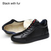 FORLYX Big Size 47 Genuine Leather Men Snow Boots Waterproof Men Ankle Boots Fashion Men Shoes Winter Men Boots With Fur Warm