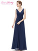 Formal Evening Dresses Ever Pretty EP08110 2017 Elegant Black Deep V-neck Ruched Bust Maxi Woman Evening Dresses