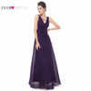 Formal Evening Dresses Ever Pretty EP08110 2017 Elegant Black Deep V-neck Ruched Bust Maxi Woman Evening Dresses