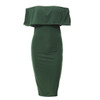 Forefair 2017 Sexy Slash Neck Ruffle Party Dresses Women Summer Vestidos Off Shoulder ClubWear Slim Bodycon Split Midi Dress Forefair 2017 Sexy Slash Neck Ruffle Party Dresses Women Summer Vestidos Off Shoulder ClubWear Slim Bodycon Split Midi Dress