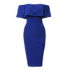 Forefair 2017 Sexy Slash Neck Ruffle Party Dresses Women Summer Vestidos Off Shoulder ClubWear Slim Bodycon Split Midi Dress Forefair 2017 Sexy Slash Neck Ruffle Party Dresses Women Summer Vestidos Off Shoulder ClubWear Slim Bodycon Split Midi Dress