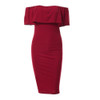 Forefair 2017 Sexy Slash Neck Ruffle Party Dresses Women Summer Vestidos Off Shoulder ClubWear Slim Bodycon Split Midi Dress Forefair 2017 Sexy Slash Neck Ruffle Party Dresses Women Summer Vestidos Off Shoulder ClubWear Slim Bodycon Split Midi Dress
