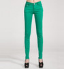 2016 Spring New Autumn Fashion Pencil Jeans Woman Candy Colored Mid Waist Full Length Zipper Slim Fit Skinny Women Pants