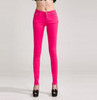 2016 Spring New Autumn Fashion Pencil Jeans Woman Candy Colored Mid Waist Full Length Zipper Slim Fit Skinny Women Pants