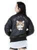2016 spring HARAJUKU soft pink department of embroidery cat baseball bomber jacket women coat
