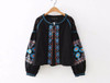 2016 Spring Boho Outfit jacket Women coat jacket chaquetas Embroider badge Lantern Sleeve outwear jaqueta feminina casaca mujer