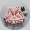 2016 spring autumn days baby jacket girl princess clothing cotton hooded jacket baby cardigan jacket children 1-3T free shipping