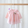 2016 spring autumn brand children's wear dress for girls gauze lace dress baby sweet princess dress for girls baby clothes