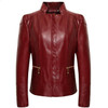 2016 Spring and Autumn fashion  stand short PU leather coat motorcycle coat women jacket plus size 6xl