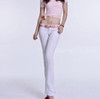 2016 Slim Women Jeans Casual Mid Waist Elastic Candy 10Color Denim Flare Pants Trousers Woman Bell Bottom Trouser