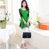 2016 Shirt Women For Work and Casual Women Blouses O-neck Plus Size 5XL Blusas Patch Lace Blouse Long Sleeve Female Shirts D5002