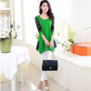 2016 Shirt Women For Work and Casual Women Blouses O-neck Plus Size 5XL Blusas Patch Lace Blouse Long Sleeve Female Shirts D5002