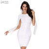 2016 Sexy Women Winter Party Dresses White Bodycon Dress Black O-neck Batwing Sleeve Luxury Celebrity Runway Dress Club Vestidos 2016 Sexy Women Winter Party Dresses White Bodycon Dress Black O-neck Batwing Sleeve Luxury Celebrity Runway Dress Club Vestidos
