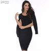 2016 Sexy Women Winter Party Dresses White Bodycon Dress Black O-neck Batwing Sleeve Luxury Celebrity Runway Dress Club Vestidos 2016 Sexy Women Winter Party Dresses White Bodycon Dress Black O-neck Batwing Sleeve Luxury Celebrity Runway Dress Club Vestidos