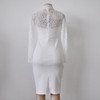 2016 Sexy Women Lace Dress Autumn Winter Long Sleeve High Neck Bodycon Dress Black Club Dress Red Party Dress Vestidos Robe Sexy 2016 Sexy Women Lace Dress Autumn Winter Long Sleeve High Neck Bodycon Dress Black Club Dress Red Party Dress Vestidos Robe Sexy