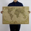 2016 Rushed Classic World Map English For Retro Kraft Paper Poster Decorative Painting Core Vintage Greeting Card