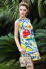 2016 Runway Fashion Designer Dress High Quality Summer Women Straight Above Knee Geometric Print Sleeveless Tank Dress Brand