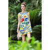 2016 Runway Fashion Designer Dress High Quality Summer Women Straight Above Knee Geometric Print Sleeveless Tank Dress Brand