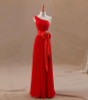 2016 Red Bridesmaids Dresses Uk Tight Pleats Elegant Bow Knot Chiffon Long Designer Plus size Bridesmaid Party Dresses