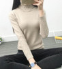 2016 new fashion Women white Lapel turtleneck sweater female basic knitted shirt Twist thick slim long sleeve pullover sweater