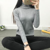 2016 new fashion Women white Lapel turtleneck sweater female basic knitted shirt Twist thick slim long sleeve pullover sweater