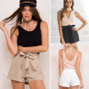 2016 New Fashion women Summer Hot Shorts Sexy Summer Style Lace Up Casual Shorts High Waist Summer Shorts