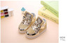 2016 New fashion LED lighting children Sport shoes Rhinestone KT Cats girls sneakers Cartoon baby kids boots size 21~30