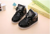 2016 New fashion LED lighting children Sport shoes Rhinestone KT Cats girls sneakers Cartoon baby kids boots size 21~30
