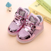 2016 New fashion LED lighting children Sport shoes Rhinestone KT Cats girls sneakers Cartoon baby kids boots size 21~30