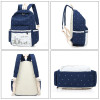 Canvas windmill Printing Backpack Set School Bags For Teenage Girls High Quality Women Lace Rucksack Travel bag Fashion Mochila
