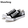 Canvas Shoes Men Spring Autumn New Fashion Casual Men Shoes Lace-Up Muffin Bottom Skull Espadrilles Zapatos Hombre