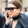 CandisGY Shadow Brand Designer Fashion Celebrity Women Sunglasses Sun Glasses Flat Top Shield Lady Female Super star Oversized
