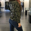 Camouflage Print Blouses 2018 ZANZEA Women Shirts Long Sleeve Sexy Hollow Out Lace Up V Neck Casual Blusas Tops Oversized
