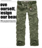 Camouflage Pants Camo Tactical Trousers Mens Military Loose Multi-pocket Cotton Combat Army City Casual Pants Soldier Clothing