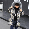 Camouflage 2017 Children's Down Jacket Long Thick Boy Winter Coat Duck Down Kids Winter Jackets for Boy Outerwear Fur Collar