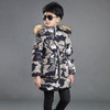 Camouflage 2017 Children's Down Jacket Long Thick Boy Winter Coat Duck Down Kids Winter Jackets for Boy Outerwear Fur Collar