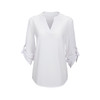 2017 Big Yard Tops Women V-neck Chiffon Blouses 3/4 Sleeve Female Shirt Fashion Large Size Plus Size Feminina Camisas Blusas