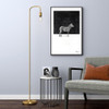 Exposed Gold Brass Bulb Floor Lamp