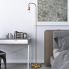 Exposed Gold Brass Bulb Floor Lamp