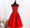 2016 Dust Pink Beaded Lace Appliques Short Prom Dresses Robe De Soiree Knee Length Party Evening Dress