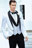 2016 Custom Made  Light Grey Men Suit Tailored Men Wedding Suits For Men Slim Fit Groom Tuxedos For Men(Jacket+Vest+Pant+Tie)