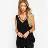 2016 Chiffon Vest New Fashion Women Blouses Sleeveless Tops Female Casual Clothing Ladies V Collar Shirts Tanks Body Lace Blusas