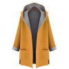 2016 Candy Color Hooded Coat Women Loose Cardigan Windbreaker Casual Trench Fashion Female Coats Plus Size AWC0012