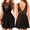 2016 Brand Clothing Women Black Sexy Short Sleeveless Lace Dress Short Evening Party Dresses Hollow Out 2016 Brand Clothing Women Black Sexy Short Sleeveless Lace Dress Short Evening Party Dresses Hollow Out