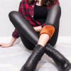 2016 Best-selling Autumn Winter Women's Fleece Thick Warm Tight Leather Pants Stretch Skinny Jeans Pencil Pants Slim Trousers