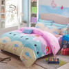 Elegant Floral Bedding Set Polyester Cotton Bed Linen Sets 4pcs Bedspreads Kids Twin Size Blue Duvet Cover Bed Sheet Set
