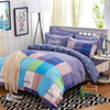 Elegant Floral Bedding Set Polyester Cotton Bed Linen Sets 4pcs Bedspreads Kids Twin Size Blue Duvet Cover Bed Sheet Set
